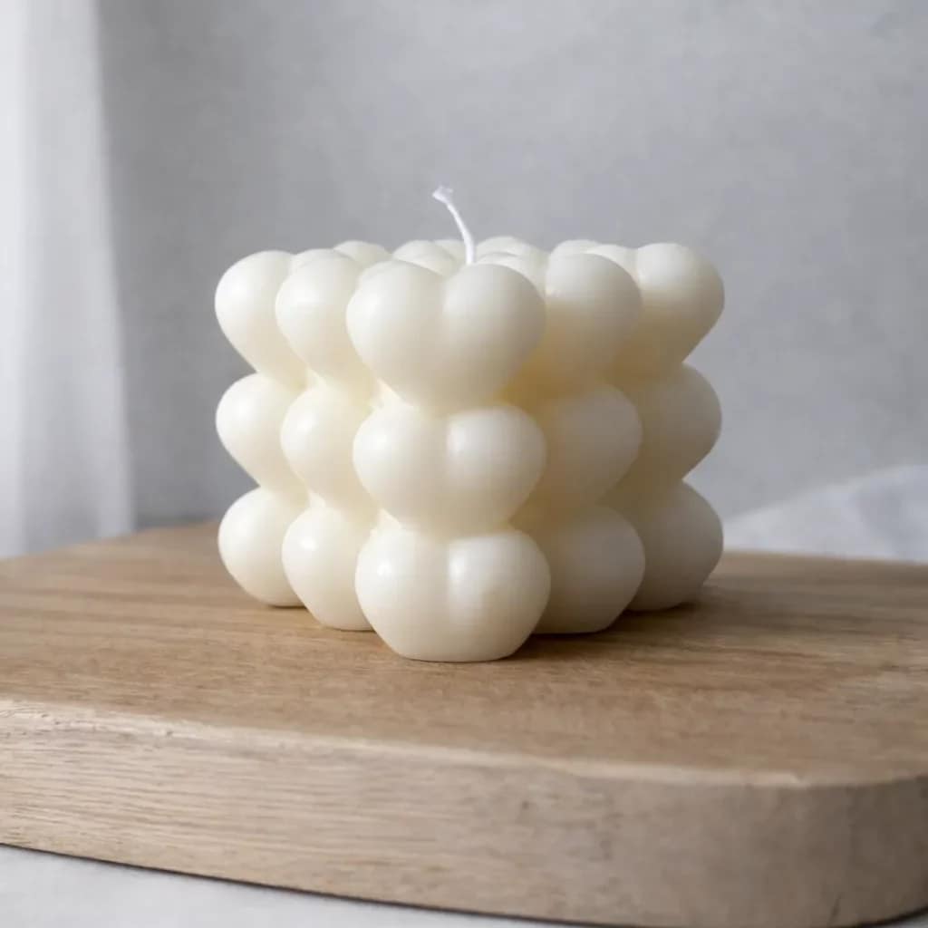 Świeca sojowa kostka serc