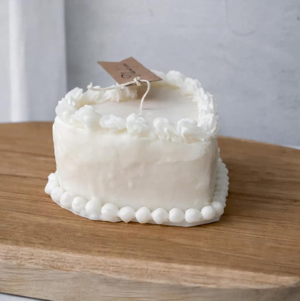 Świeca sojowa tort serce